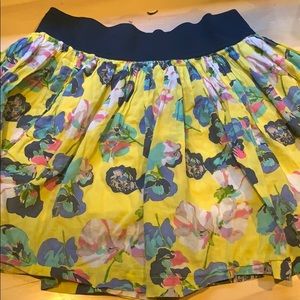 Yellow floral skirt